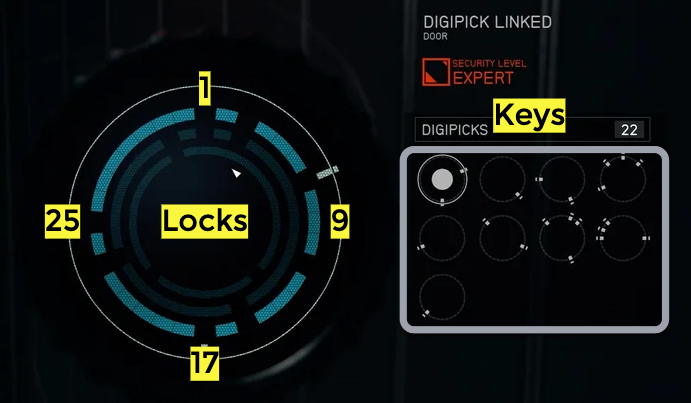 Lock Puzzle from Starfield
